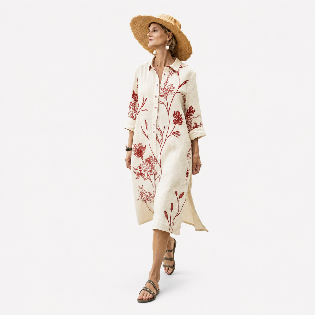 Vestido Estilo Lino