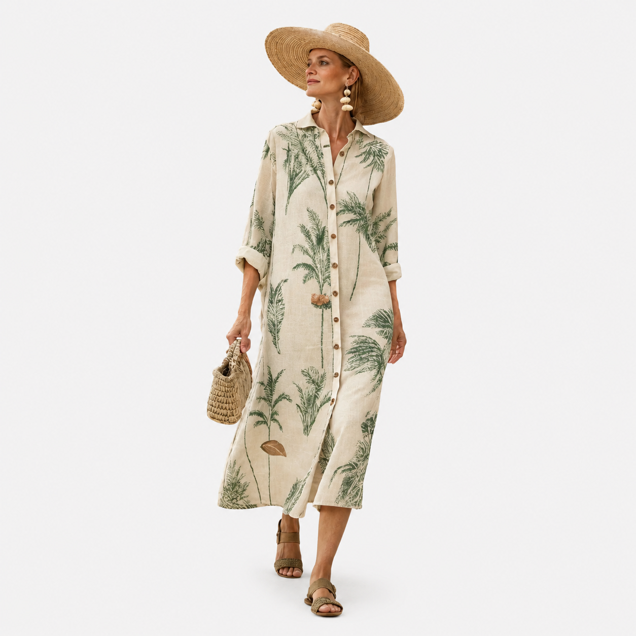 Vestido Estilo Lino