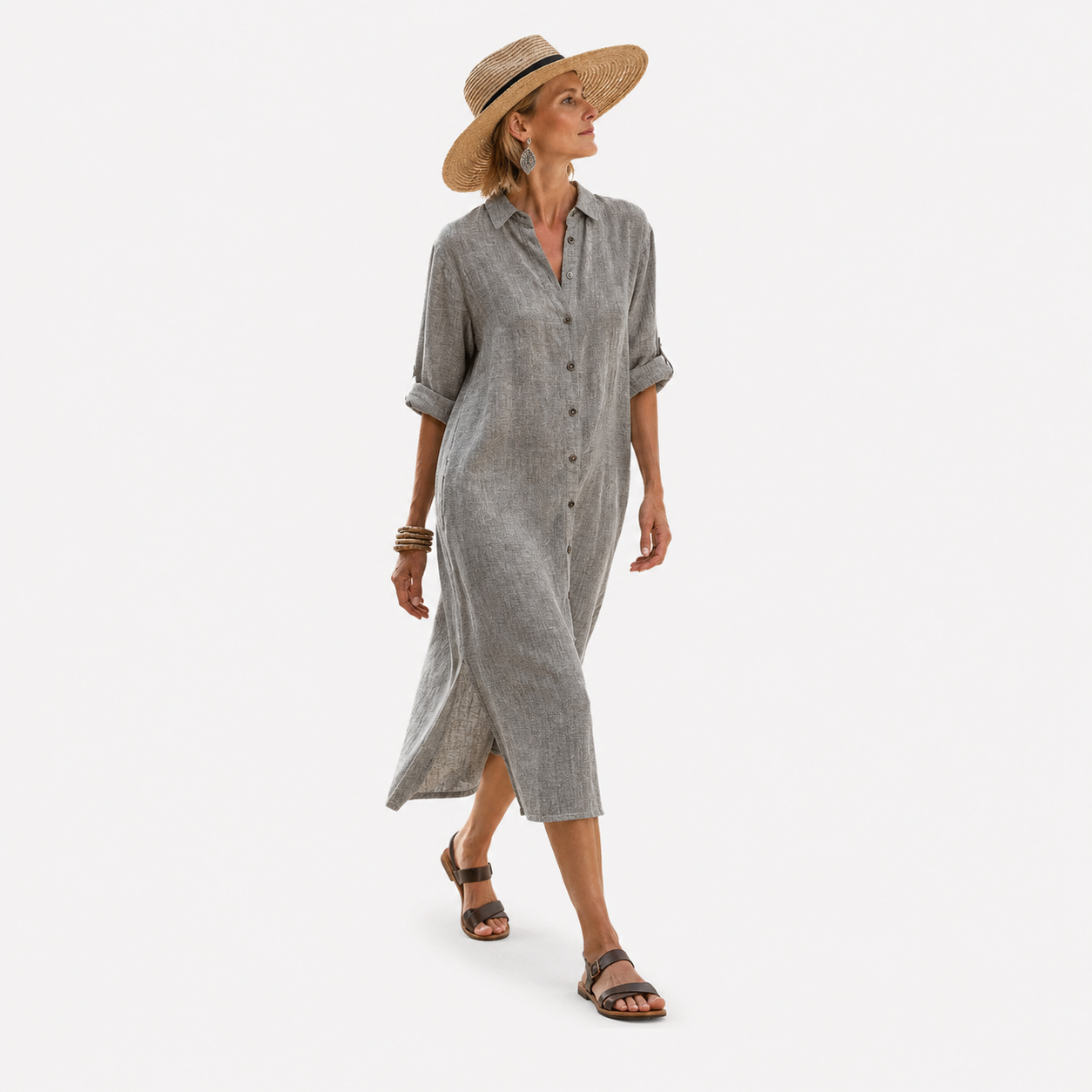 Vestido Estilo Lino
