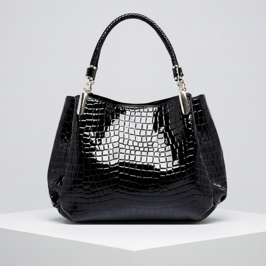 Lusso Milano - Bolso de Hombro Efecto Cocodrilo