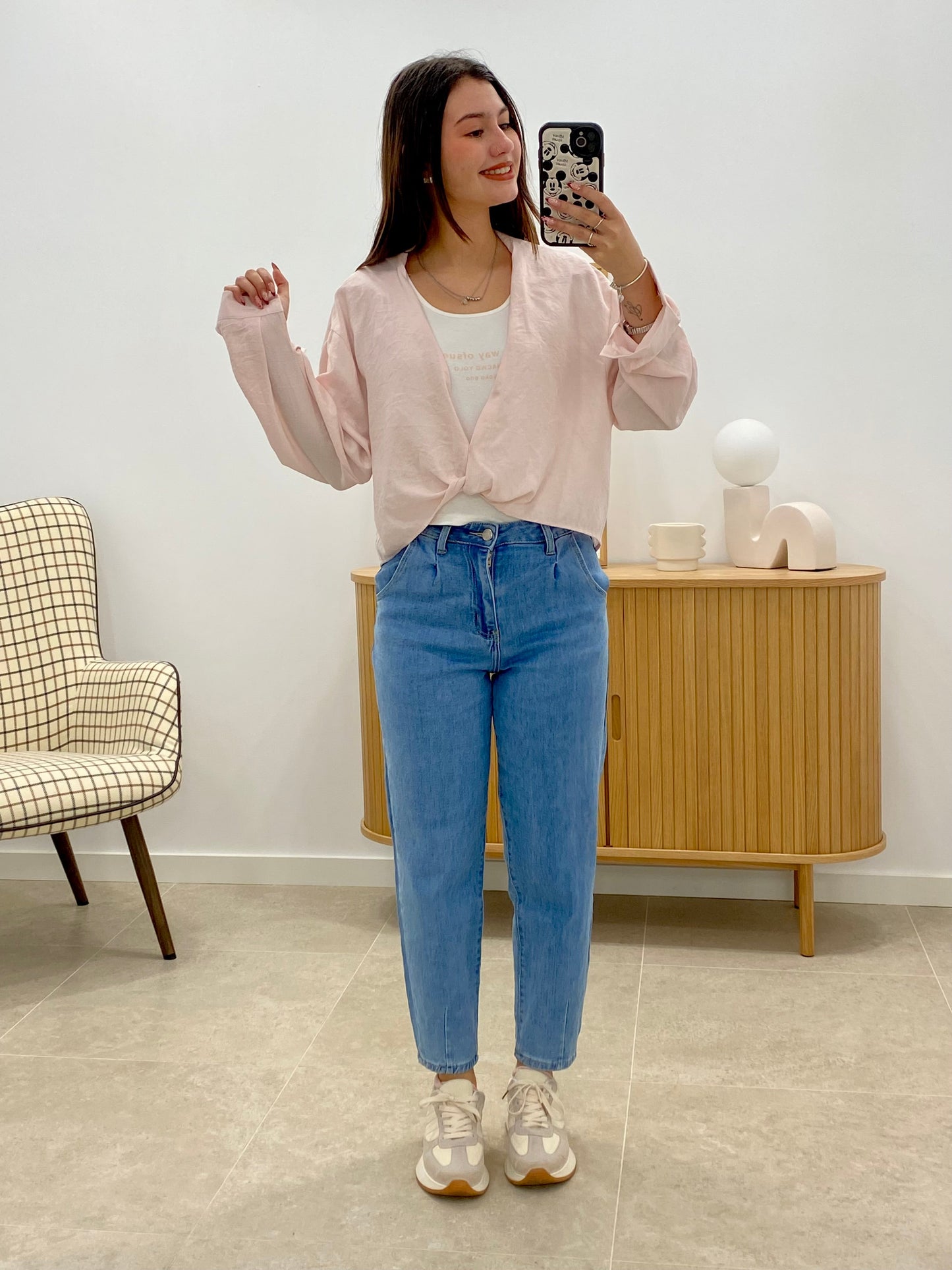 PANTALÓN DENIM PINZAS BARREL