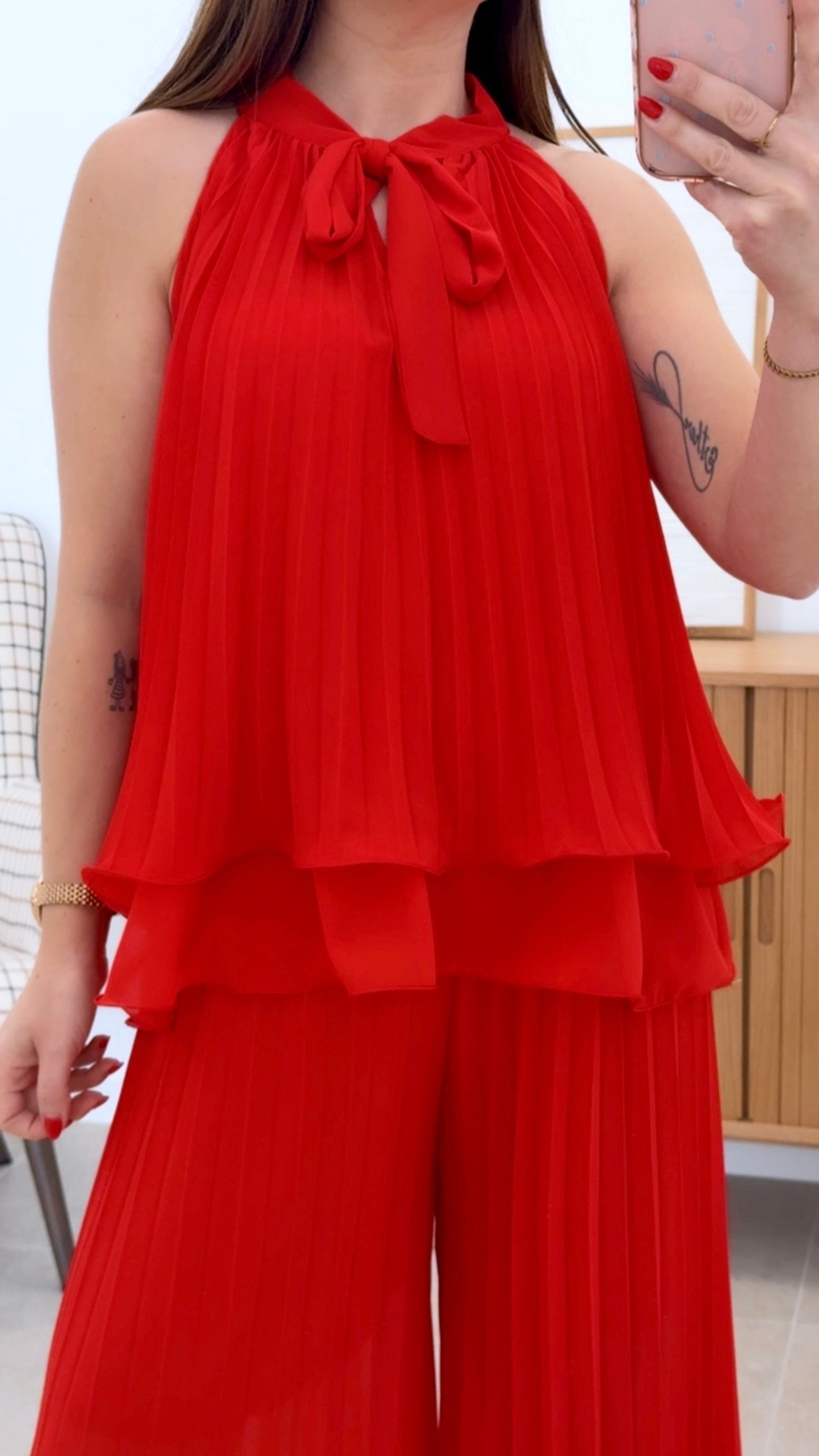 CONJUNTO PLISADO LISO