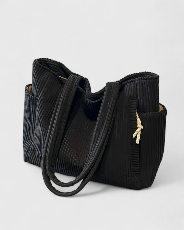 Liorane | Bolso acanalado con detalles de cordón