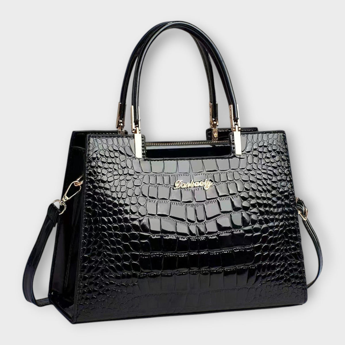 Maison Verdelle - Bolso con Estampado Brillante Efecto Cocodrilo