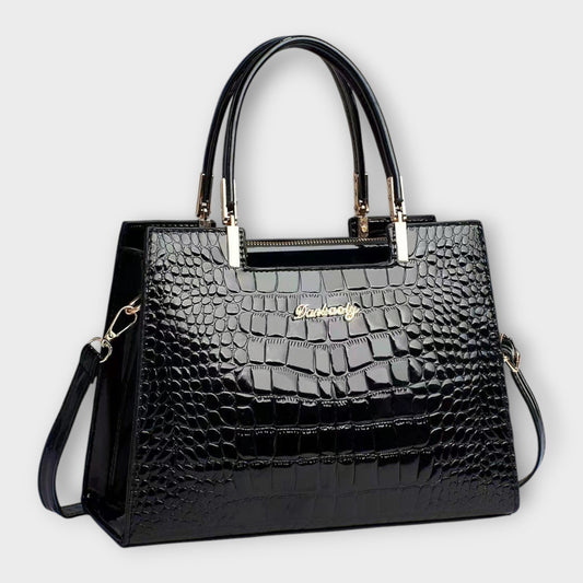 Maison Verdelle - Bolso con Estampado Brillante Efecto Cocodrilo