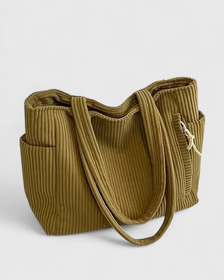 Liorane | Bolso acanalado con detalles de cordón
