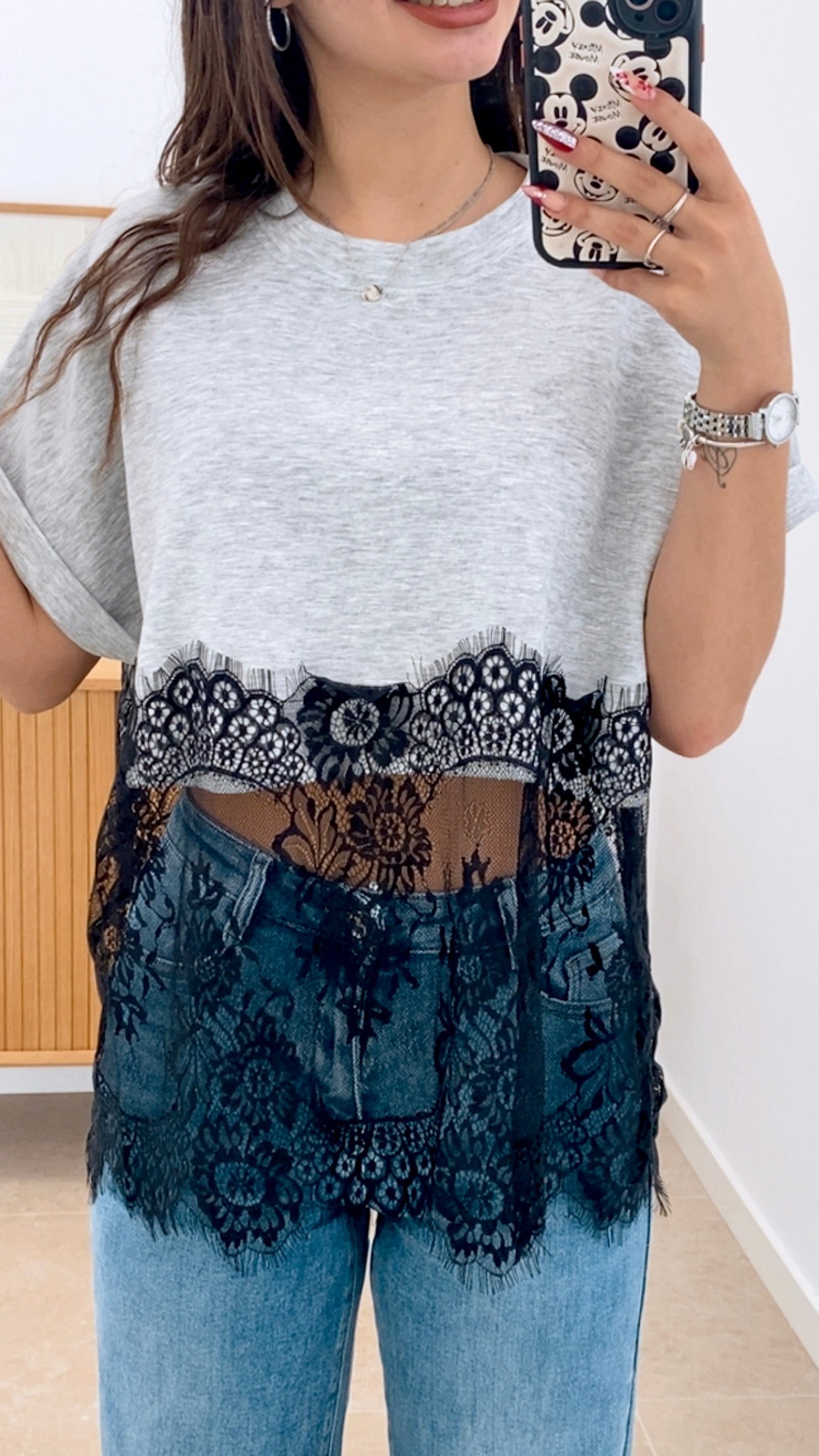 CAMISETA PUNTILLA BLACK