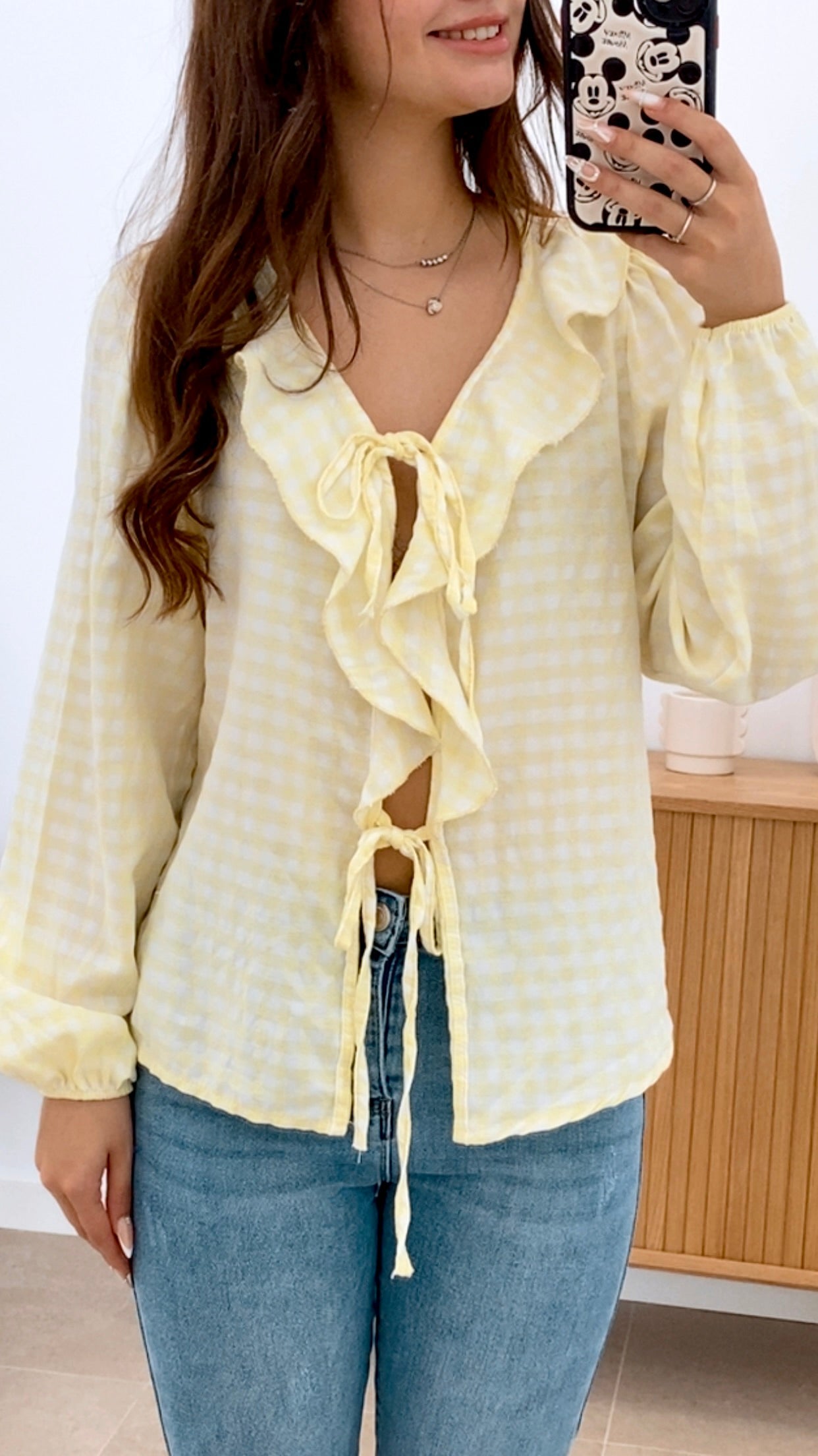 BLUSA VICHY VOLANTE LAZADAS