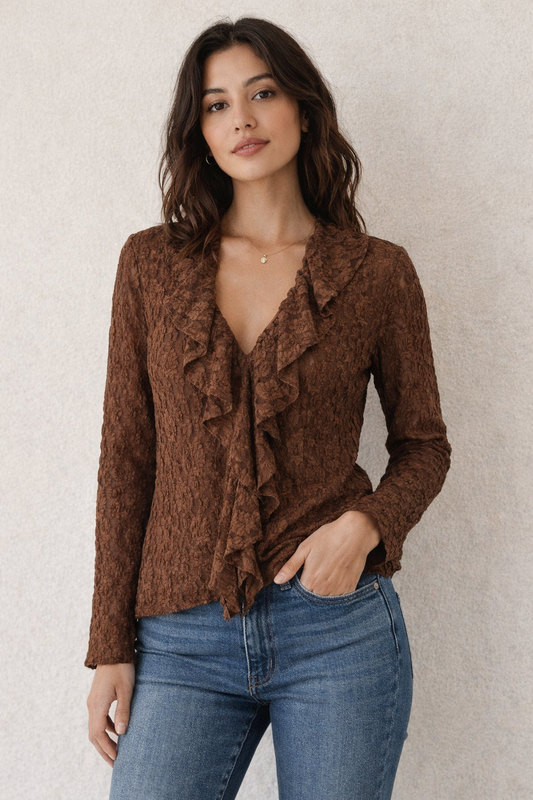 BLUSA VOLANTE ENCAJE