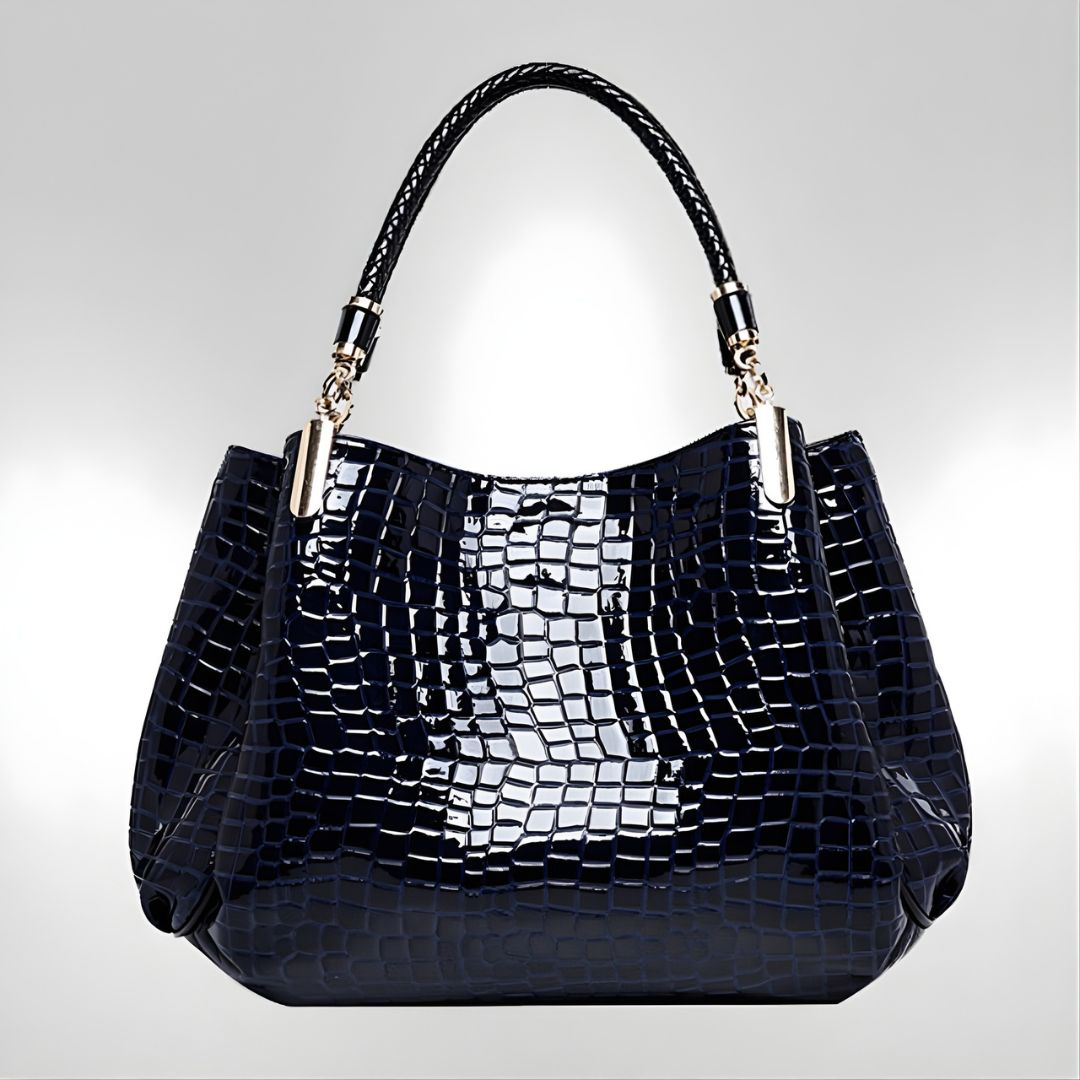 Lusso Milano - Bolso de Hombro Efecto Cocodrilo