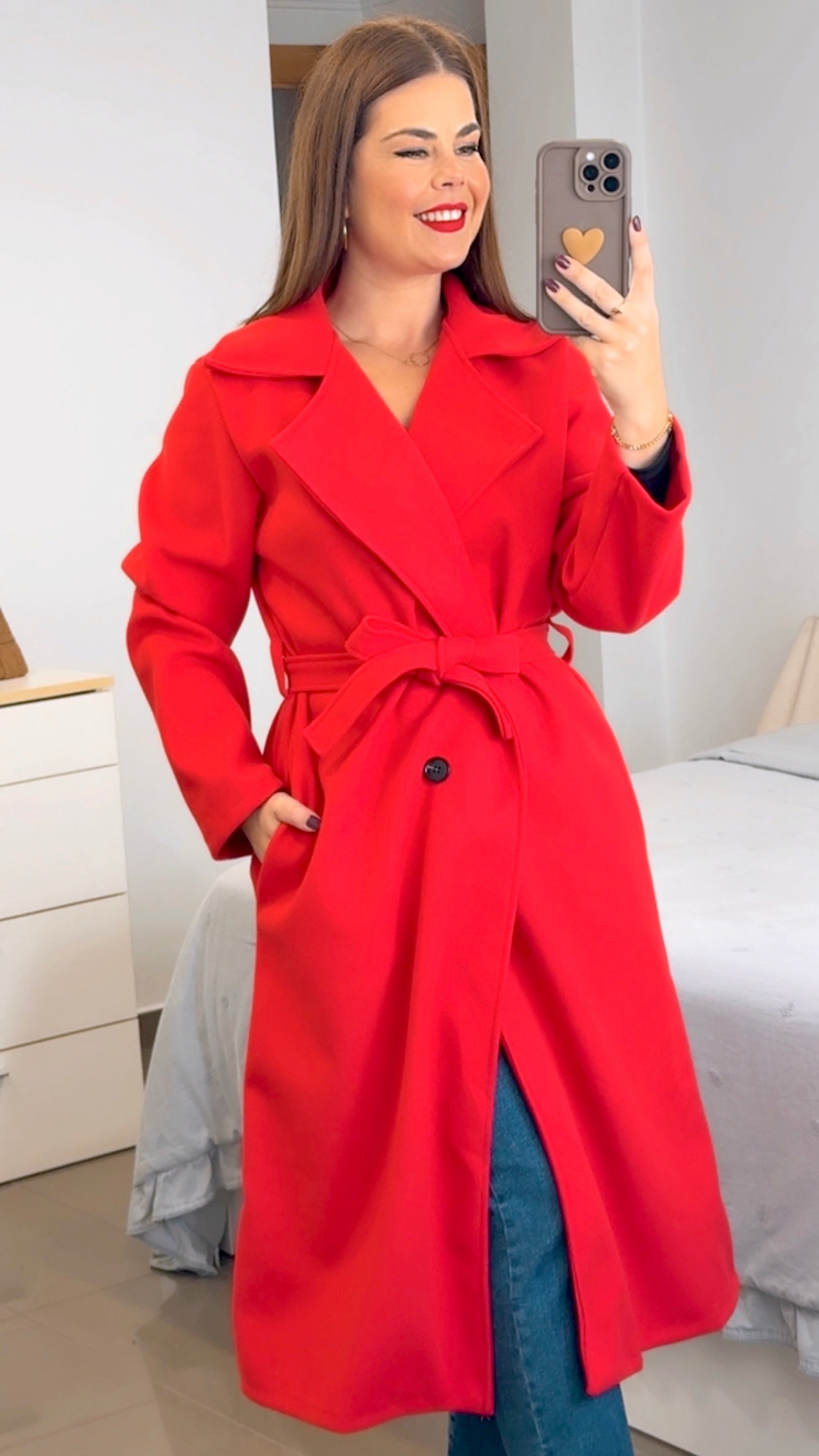 ABRIGO PAÑO FONDAR TOTAMONA. Gabardina con Cuello de Pico con Solapas, Sin Forro, Elástico, Corte Recto, Ropa De Mujer, para Cualquier Ocasión, Formal o Casual, Especial Para Otoño e Invierno.