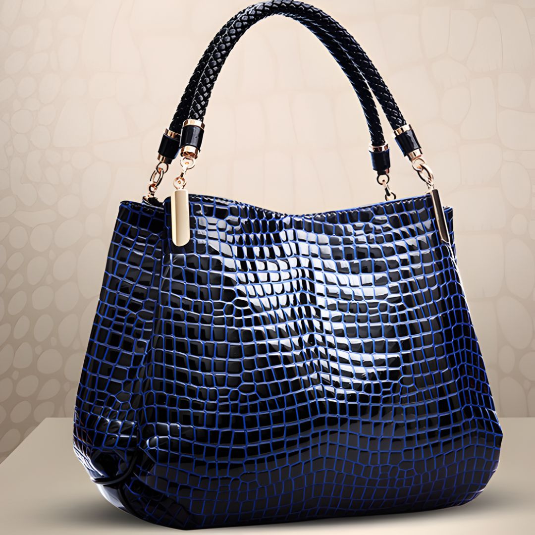 Lusso Milano - Bolso de Hombro Efecto Cocodrilo