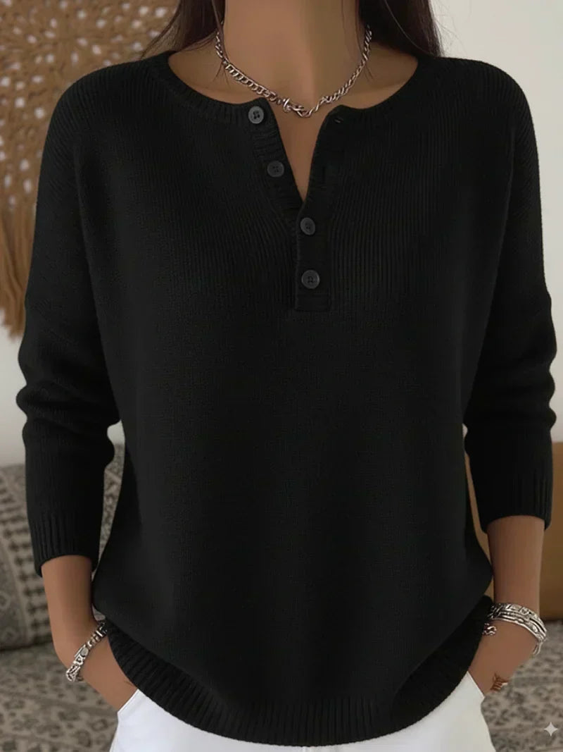 Ernesta | Jersey de punto con botones henley