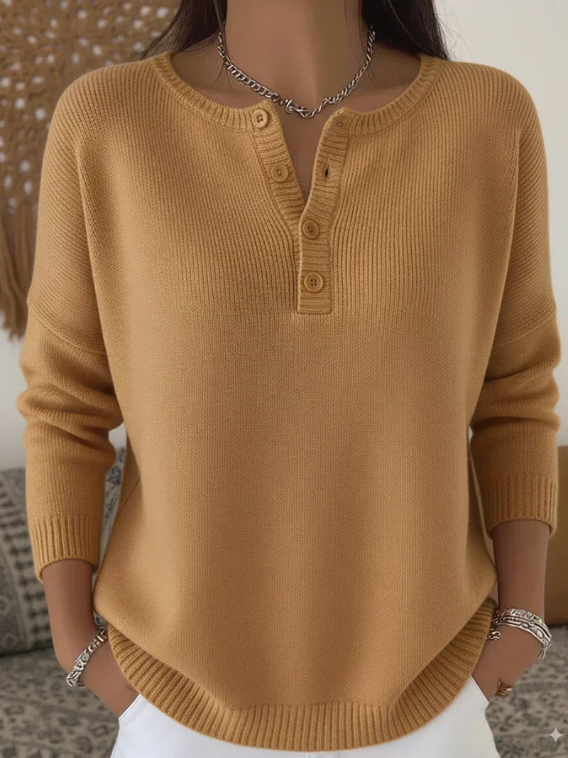 Ernesta | Jersey de punto con botones henley