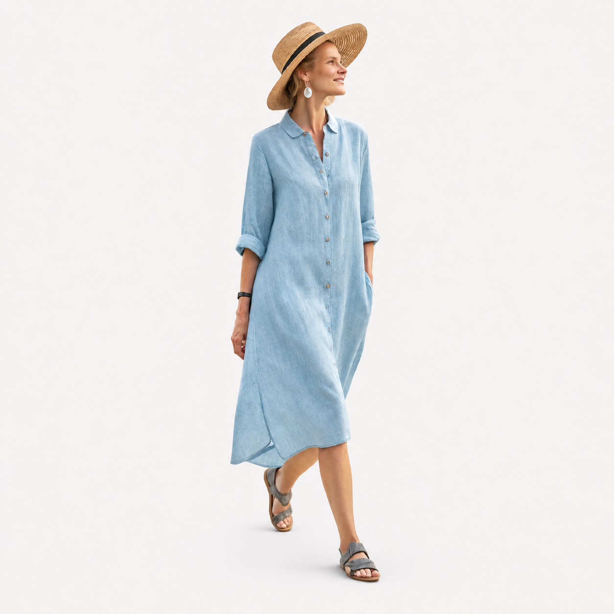 Vestido Estilo Lino