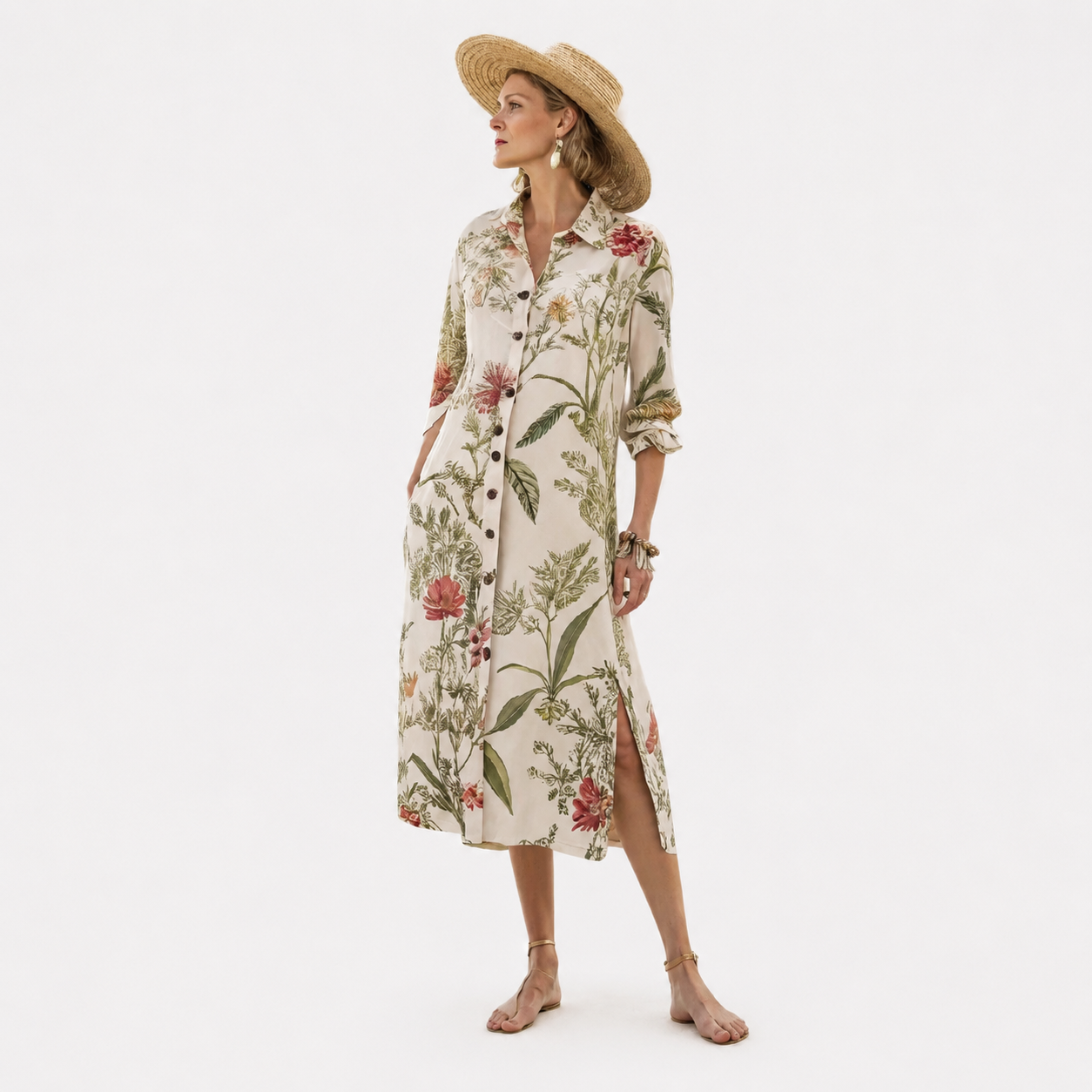Vestido Estilo Lino