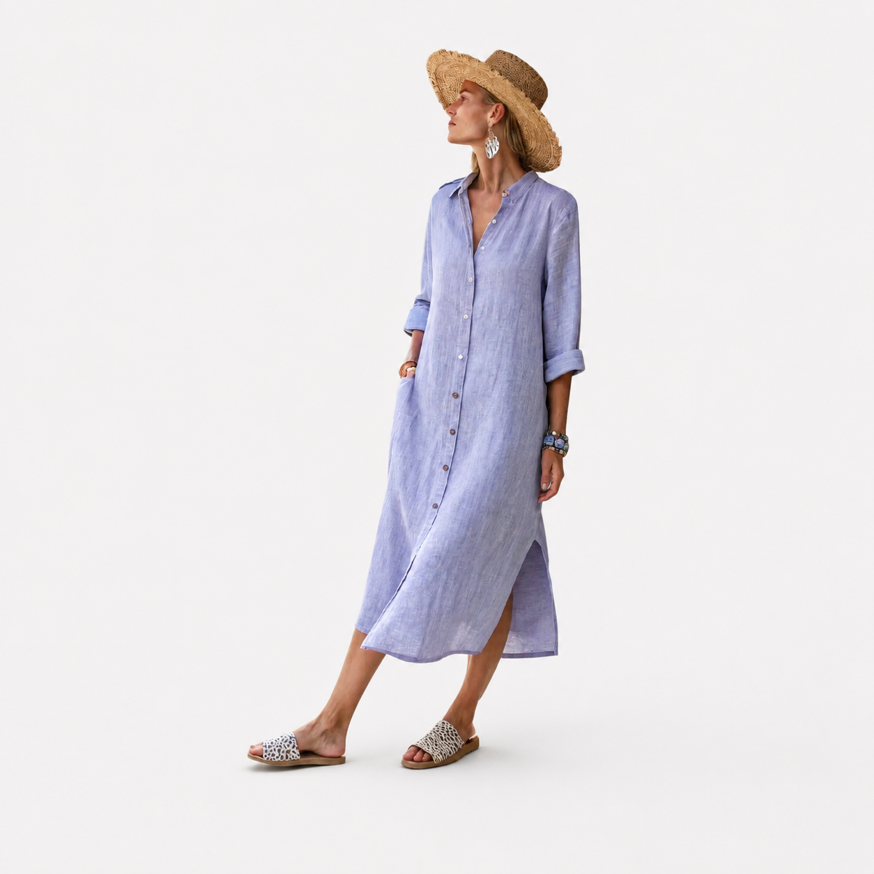 Vestido Estilo Lino