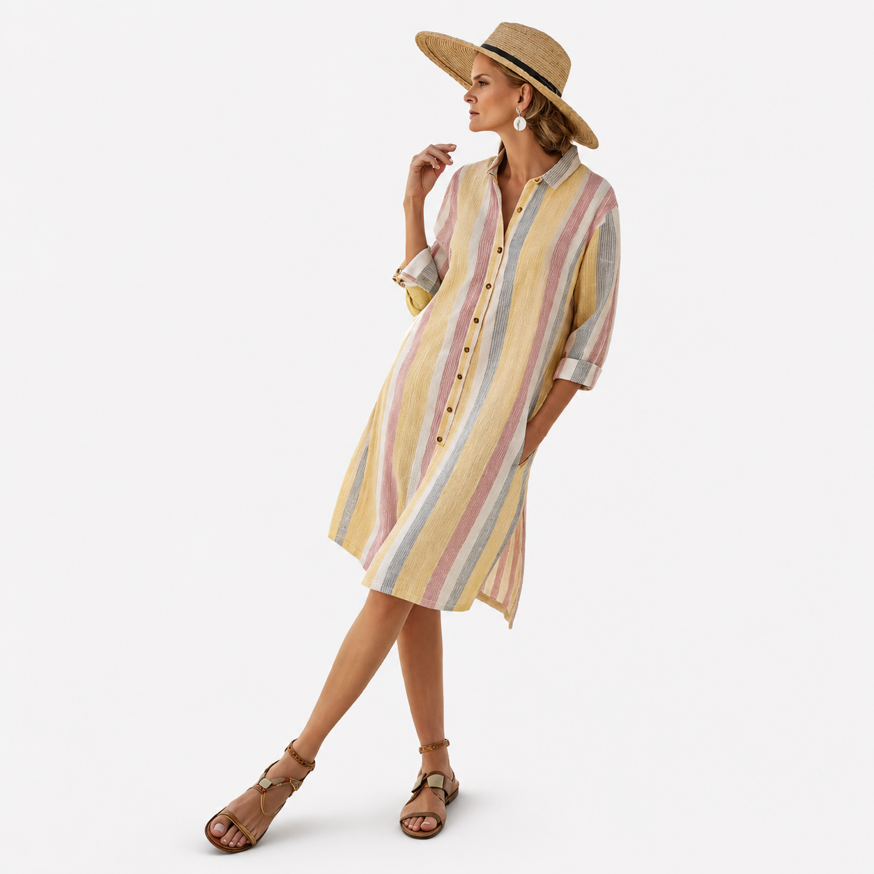Vestido Estilo Lino