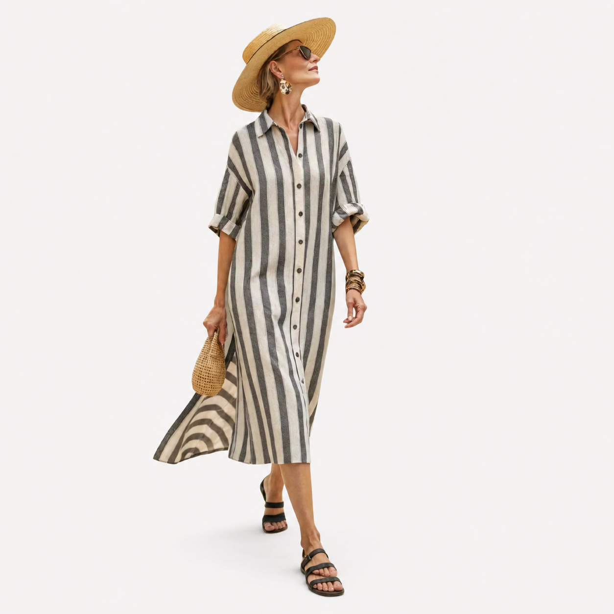 Vestido Estilo Lino