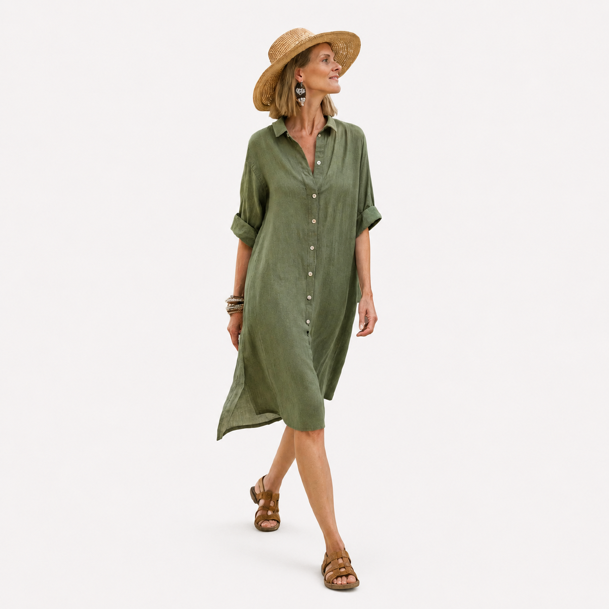 Vestido Estilo Lino