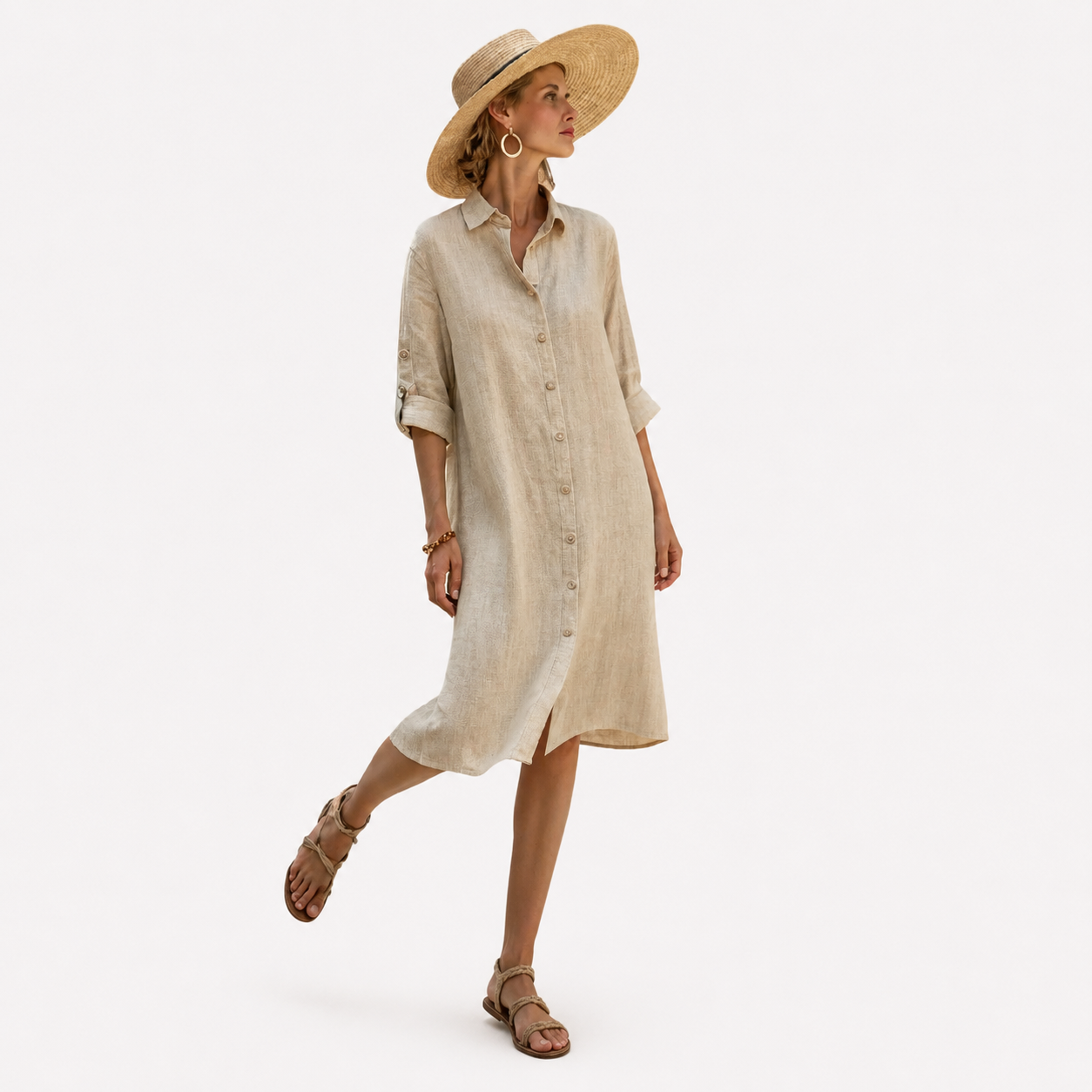 Vestido Estilo Lino