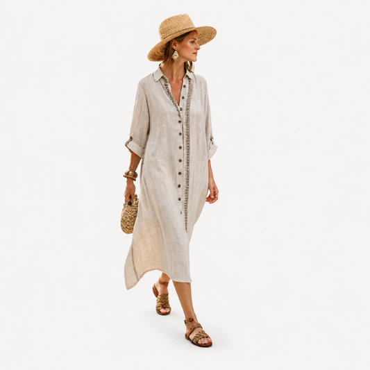 Vestido Estilo Lino