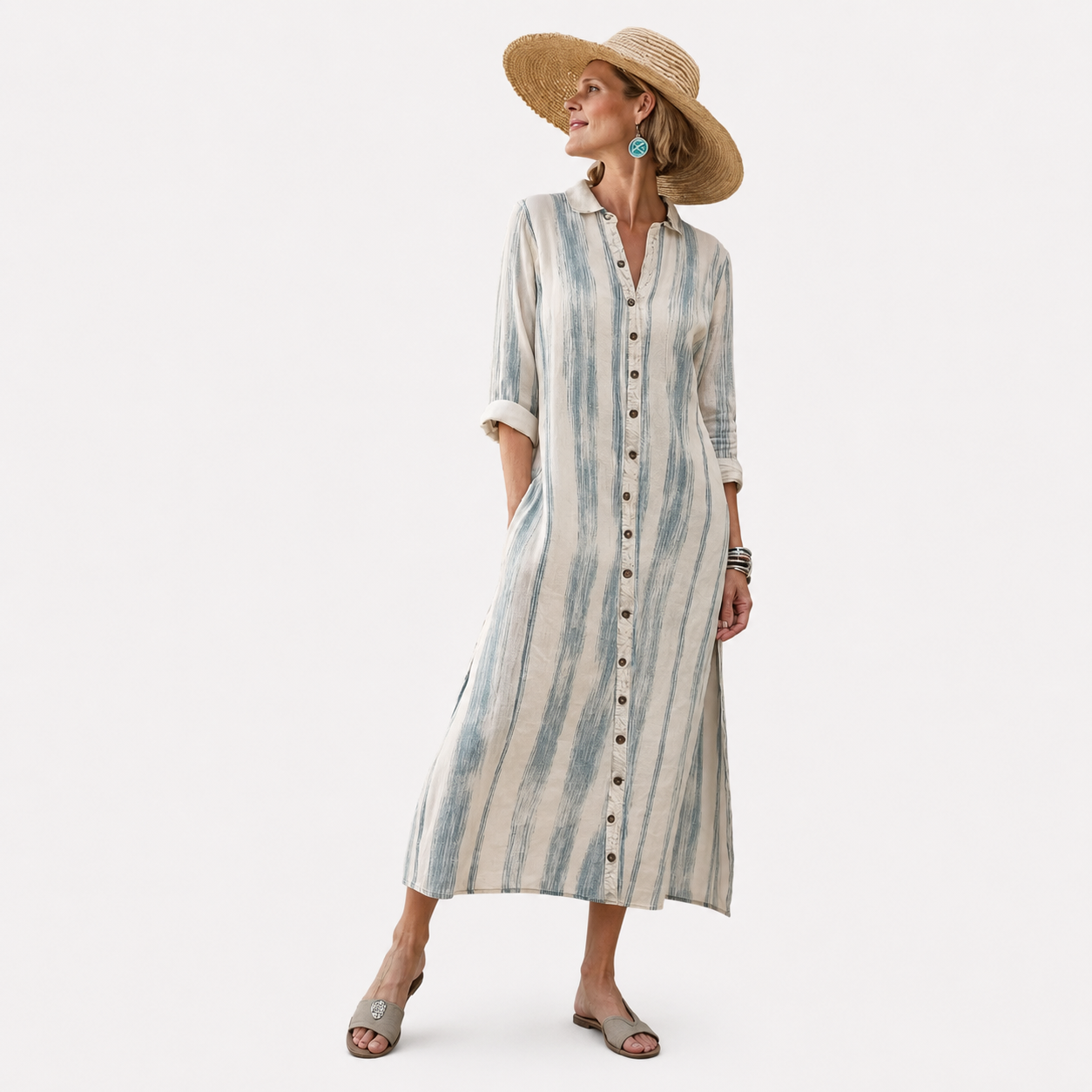 Vestido Estilo Lino