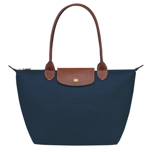 Bolso Clásico - Tote Le Pliage Mediano, Azul Marino