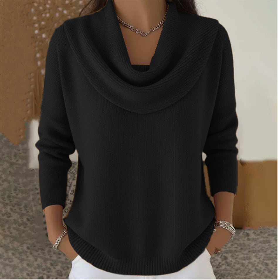 Iole | Jersey con cuello drapeado