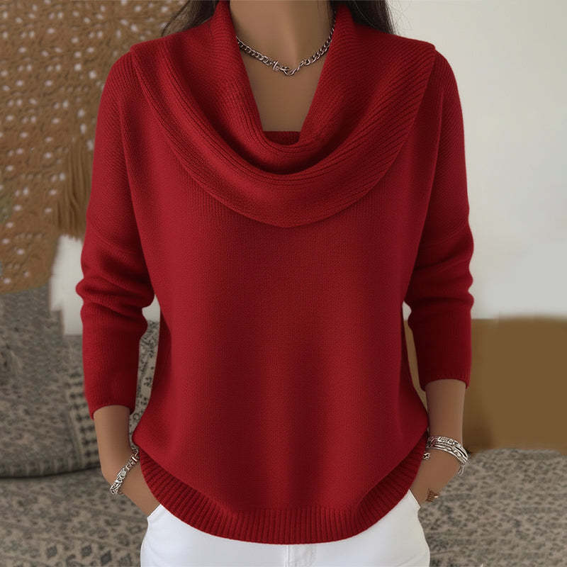 Iole | Jersey con cuello drapeado