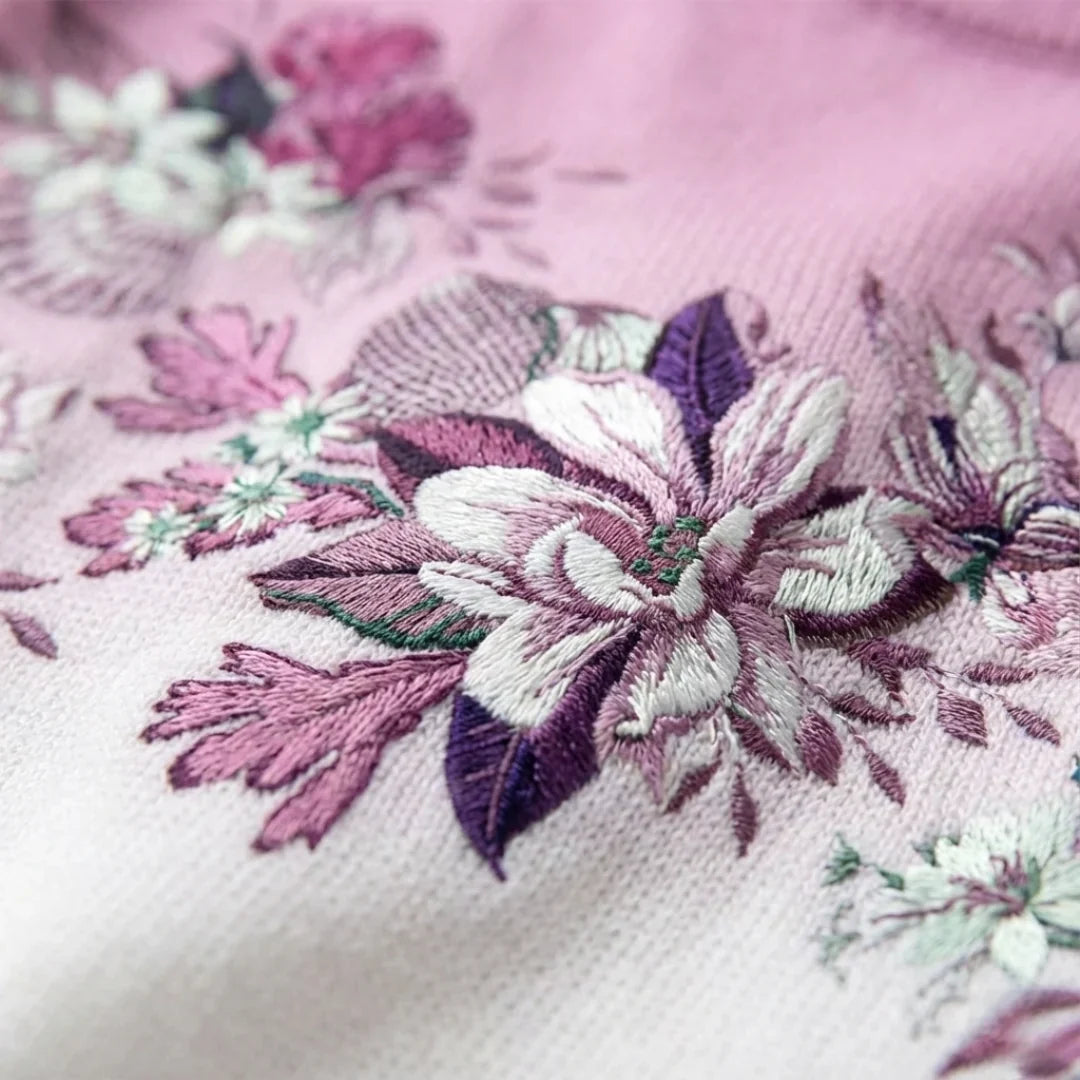 Aurora | Jersey floral de cuello alto