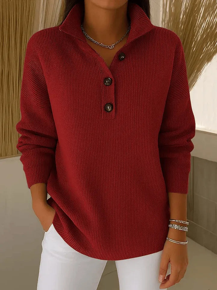 Amalia | Jersey polo con escote en V
