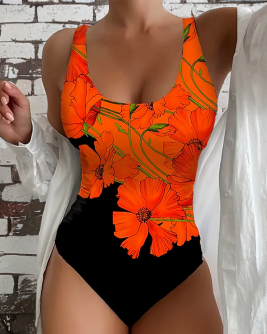 Lucyna - Elegante bañador con estampado floral