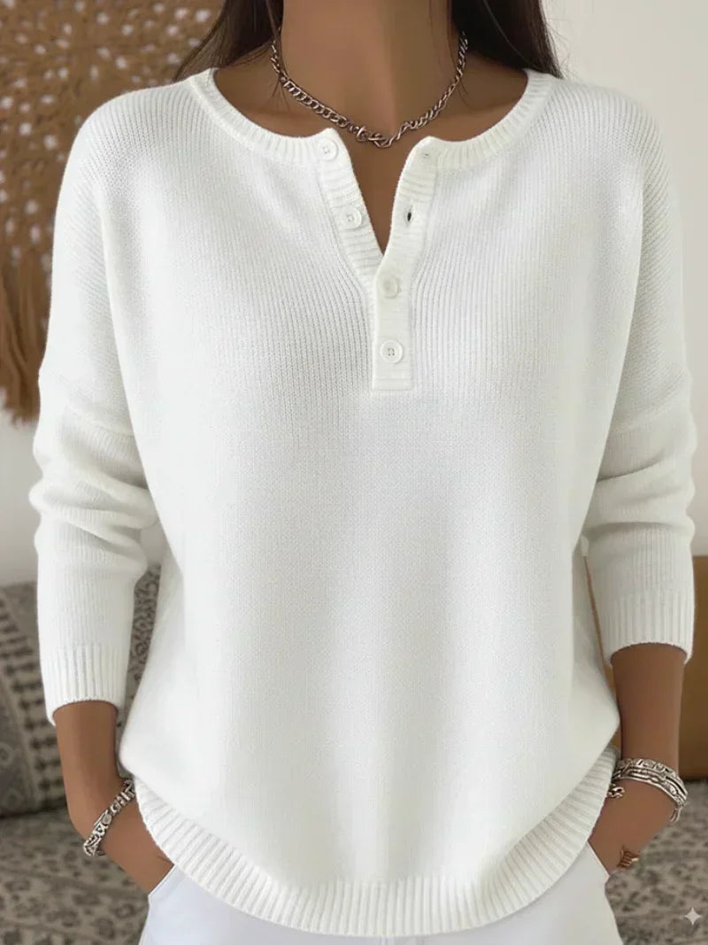 Ernesta | Jersey de punto con botones henley