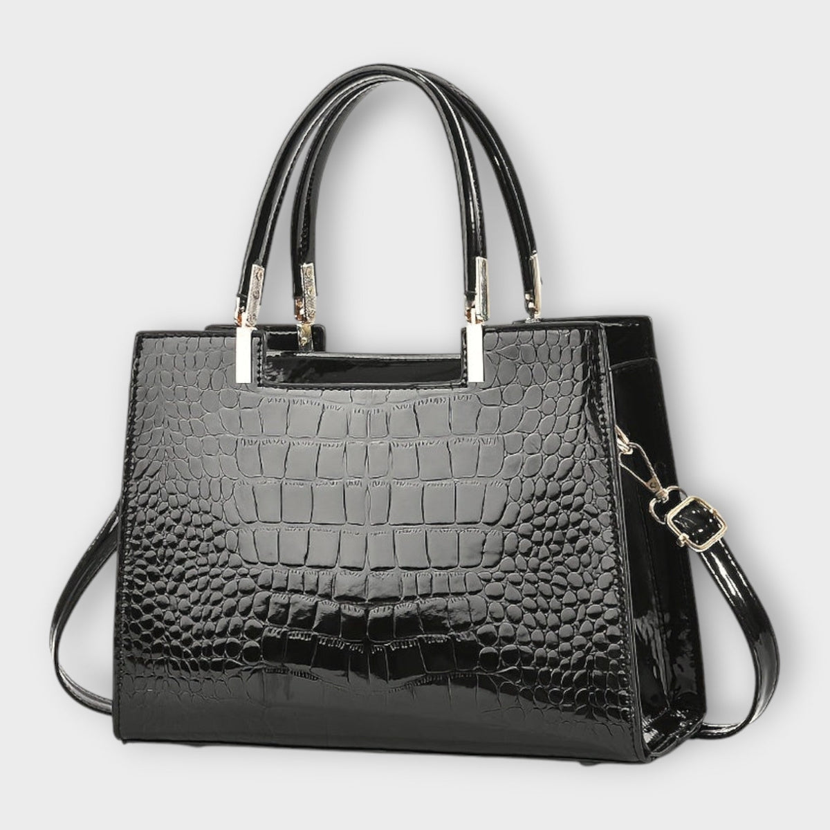 Maison Verdelle - Bolso con Estampado Brillante Efecto Cocodrilo