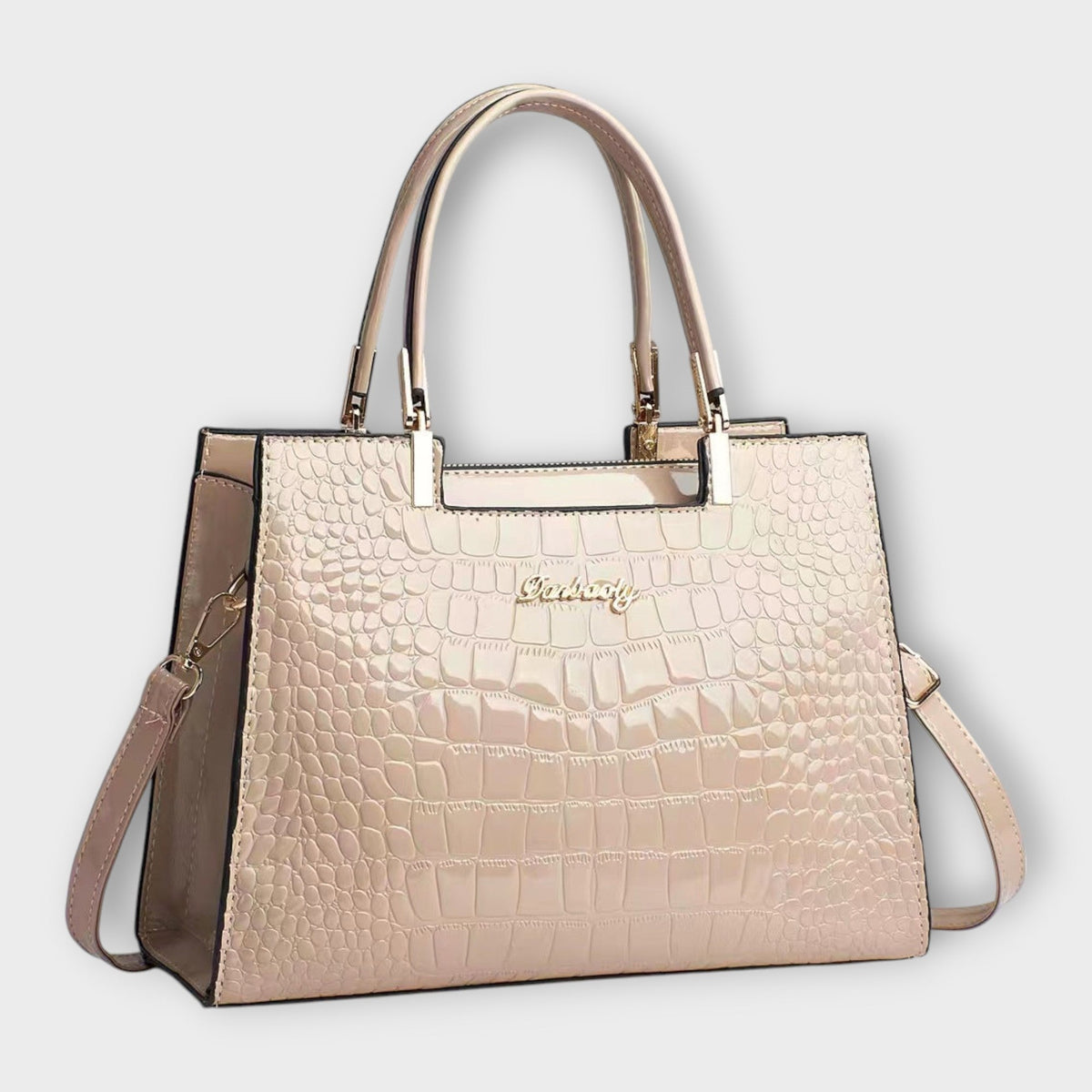 Maison Verdelle - Bolso con Estampado Brillante Efecto Cocodrilo