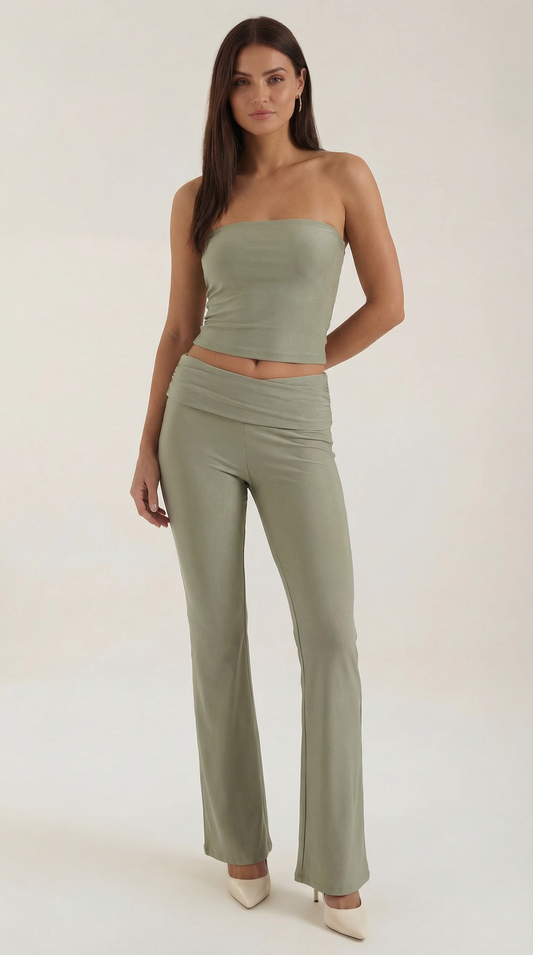 Amelie | Conjunto de top bandeau y pantalón