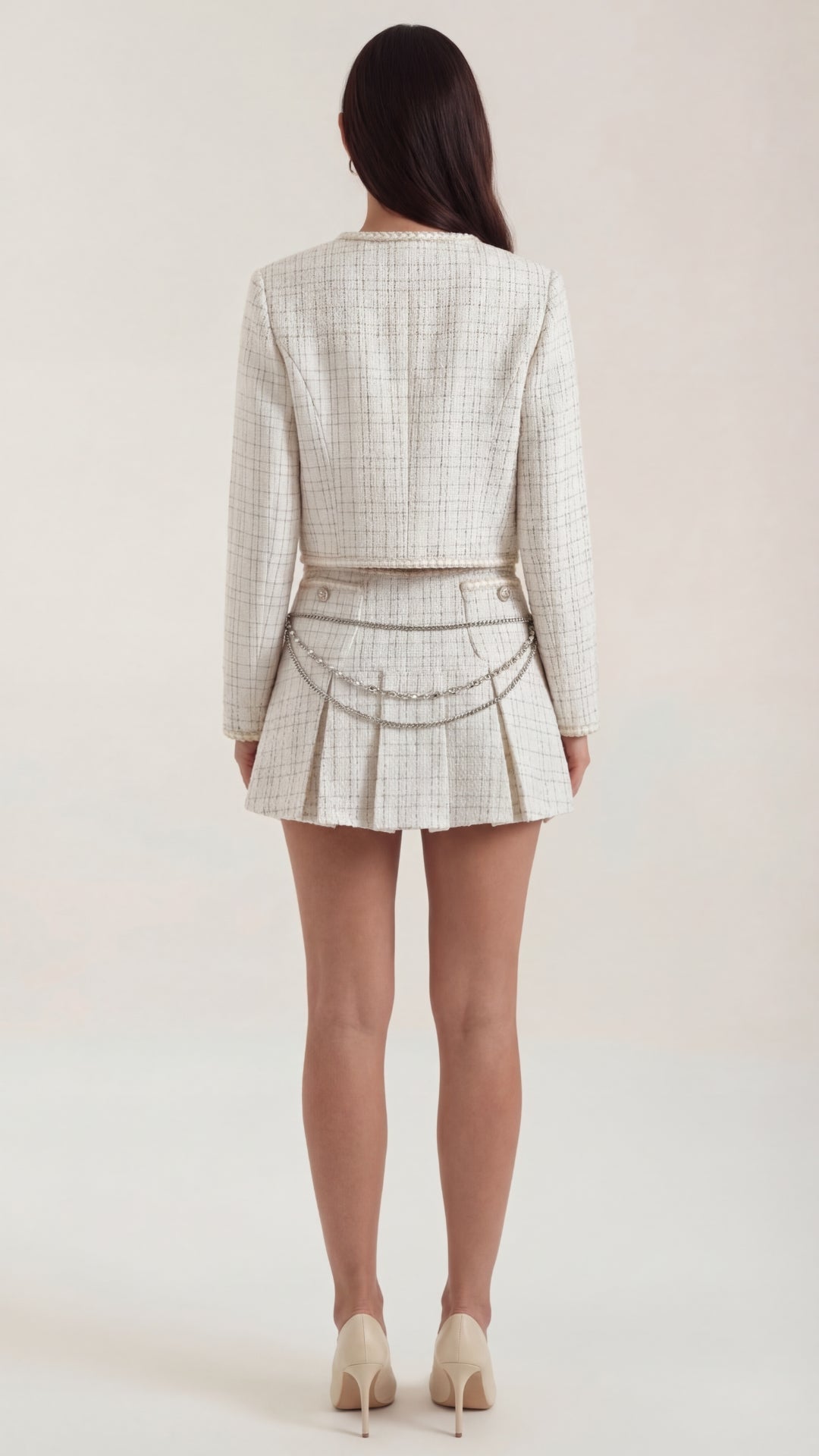 Doris | Conjunto de chaqueta y falda de tweed