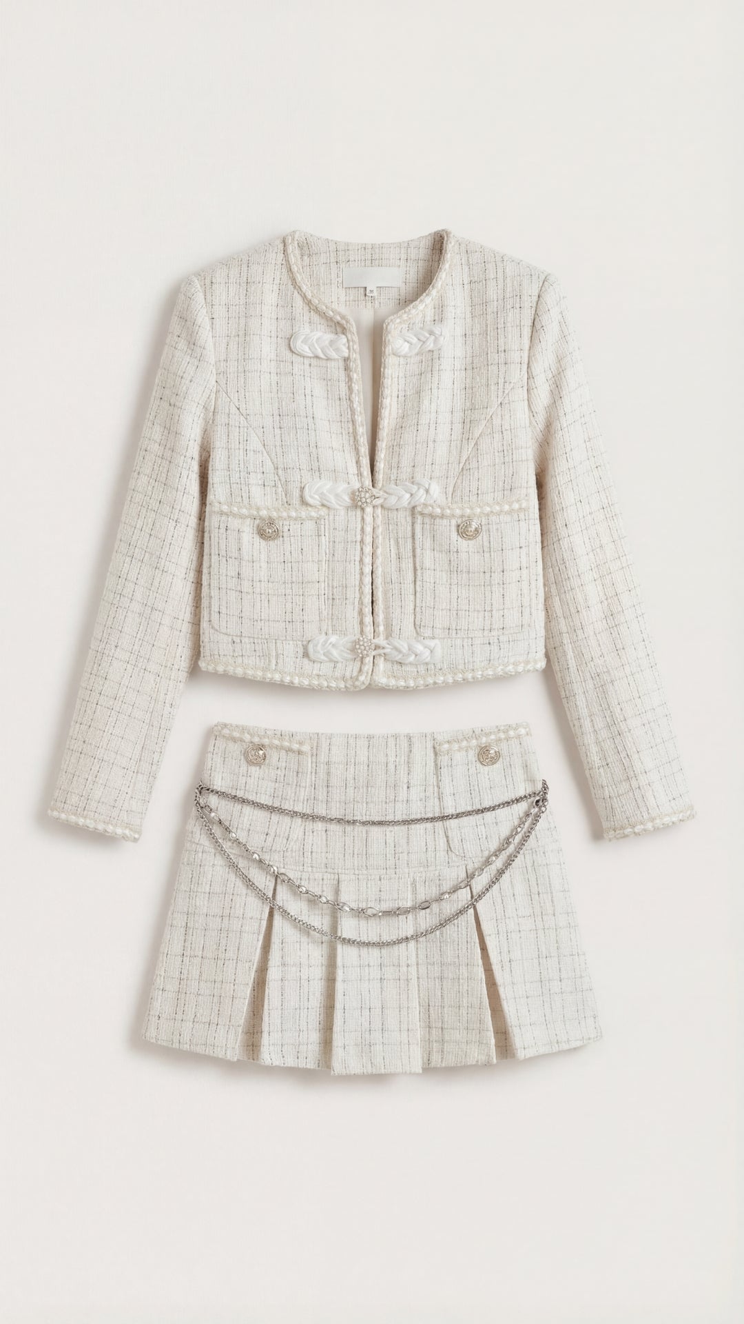 Doris | Conjunto de chaqueta y falda de tweed