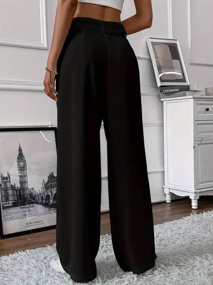 Angela - Pantalones de pierna ancha y corte cónico