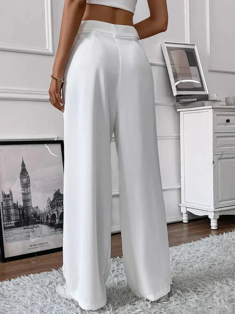 Angela - Pantalones de pierna ancha y corte cónico